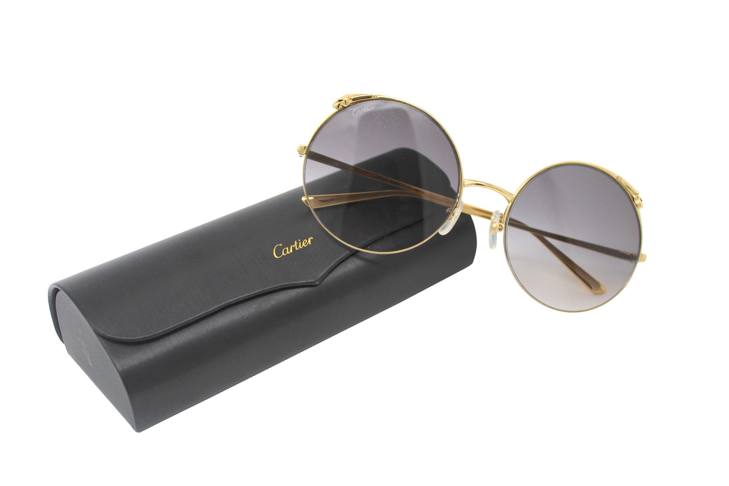 Cartier Panthera Round Sunglasses with Case